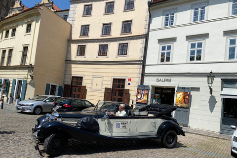 Prague streets in Vintage convertible, Prague castle tour Prague: Old Town and Prague castle sightseeing tour