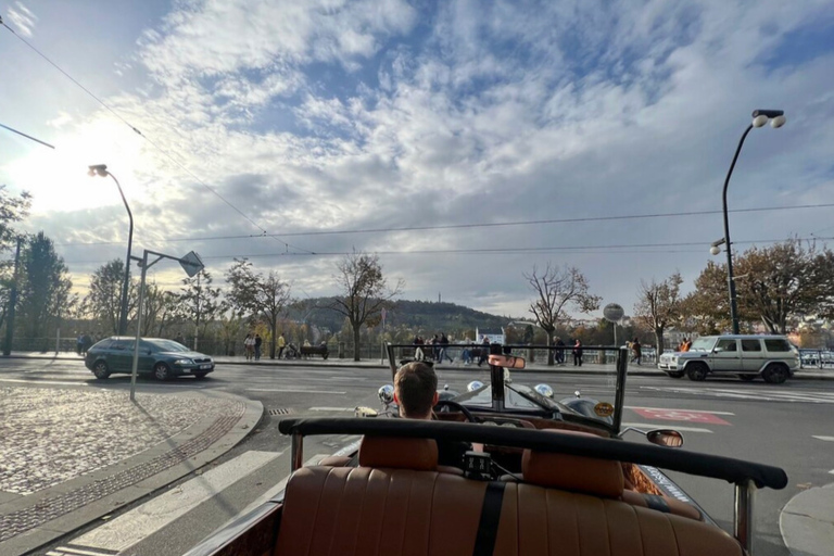 Prague streets in Vintage convertible, Prague castle tour Prague: Old Town and Prague castle sightseeing tour