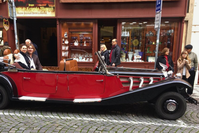 Prague streets in Vintage convertible, Prague castle tour Prague: Old Town and Prague castle sightseeing tour