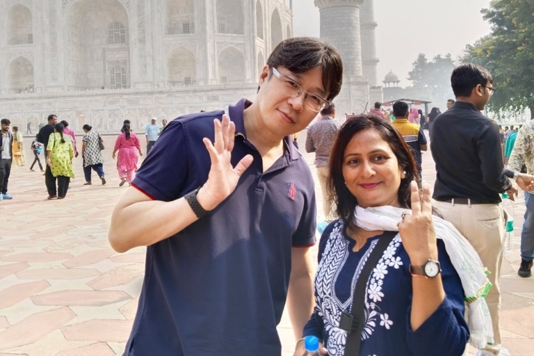 Agra: Taj Mahal en Agra fort Tour met gids