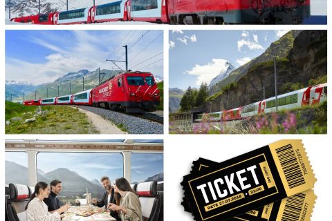 Glacier Express Train Zermatt to St. Moritz 1. Class