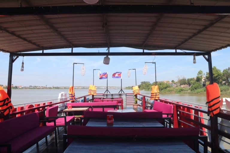 Phnom Penh Mekong/Tonle Sap Fluss Sonnenuntergang Wein/Früchte Kreuzfahrt