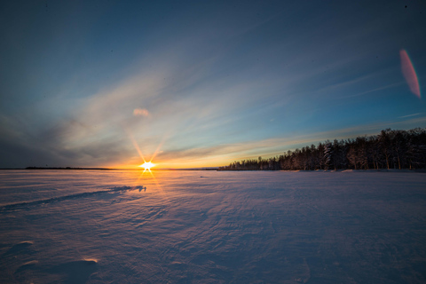 Levi: Ice Fishing on a Frozen Lake