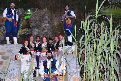 Crete: Traditional Dance Show and Buffet Dinner with WineTour in German, French, English with Pickup