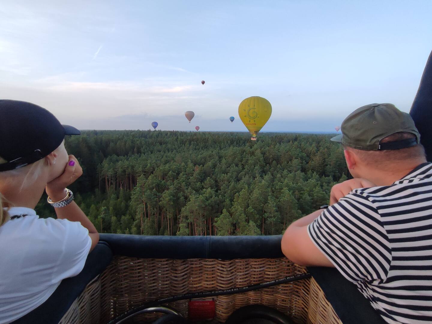 Von Vilnius: Heißluftballonfahrt mit Hoteltransfer in die Vororte
