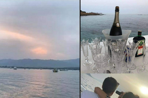 Porto-Vecchio: diner aperitief bij zonsondergang op zee