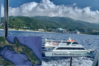 Ouranoupoli: Mount Athos Sightseeing Glass-Bottom Boat Tour