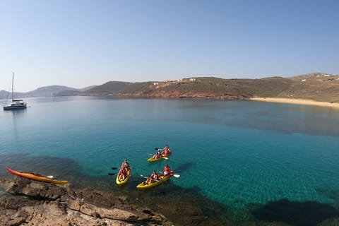 Mykonos: Secluded Bays Sea Kayaking Tour with GoPro Photos