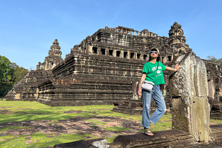 Siem Reap: volledige dag Angkor Wat-tempelervaring met zonsondergangVolledige dag privé-ervaring van Angkor met zonsondergang