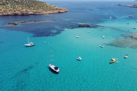 Ibiza : visite en bateau, plage et grotteExcursion privée d'une journée