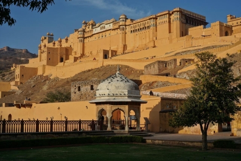 From New Delhi: Amer Fort & Jaipur City Tour By Train Transport & Guide Services only