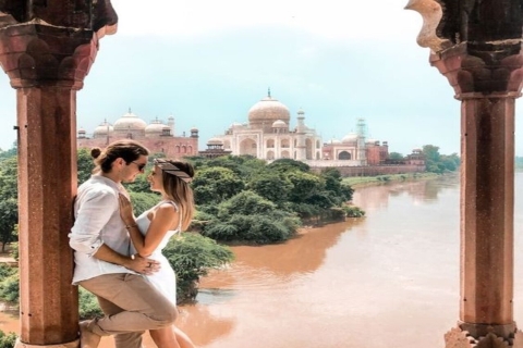 Desde Agra | Krishna Janmbhoomi con el Taj Mahal y el fuerte de Agra