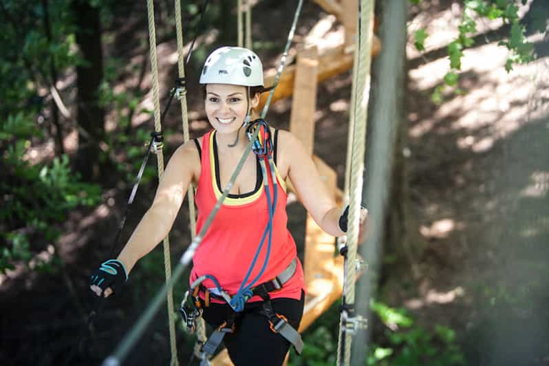 From Montreal: Treetop Trekking, Ziplines and beach activity | GetYourGuide