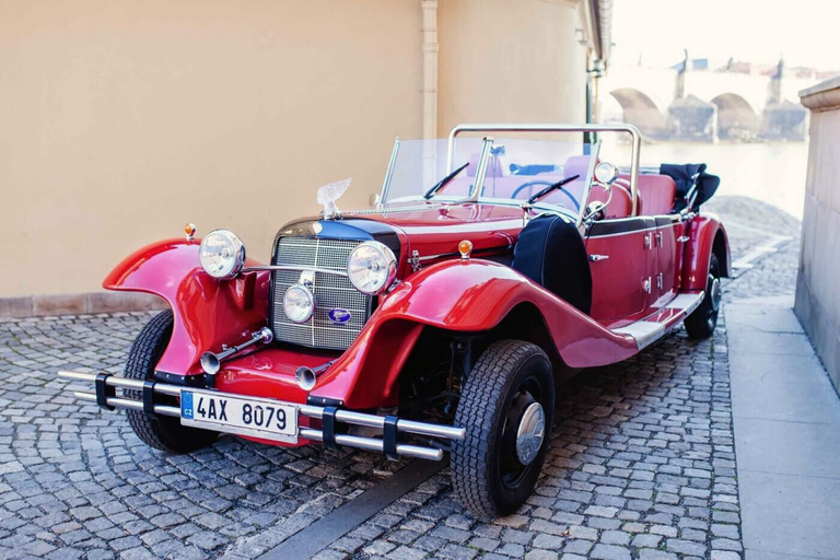 Prague streets in Vintage convertible, Prague castle tour Prague: Old Town and Prague castle sightseeing tour