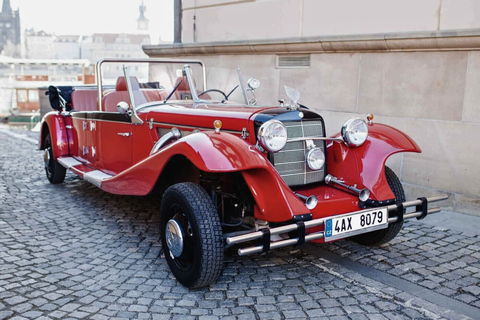 Prague streets in Vintage convertible, Prague castle tour Prague: Old Town and Prague castle sightseeing tour