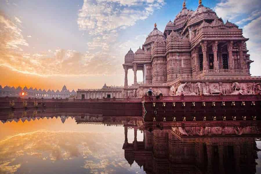 Neu Delhi - Akshardham-Tempel-Tour mit Wasser- und Lichtshow