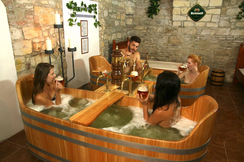 Prague: Beer Bath With Unlimited Beer Beer Spa and Unlimited Beer: Private Tub With Massage