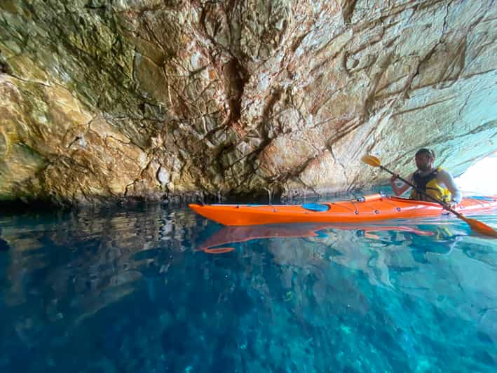 Naxos: Rhina Cave and Coastline Sea Kayaking Tour | GetYourGuide