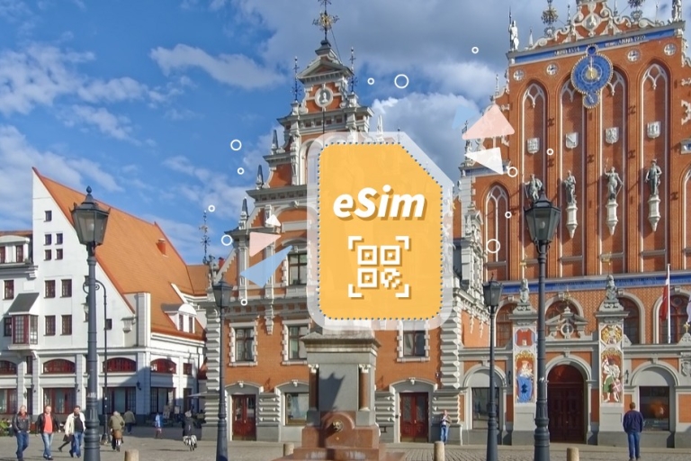 Letland/Europa: eSim mobiel dataplan1GB/3 dagen