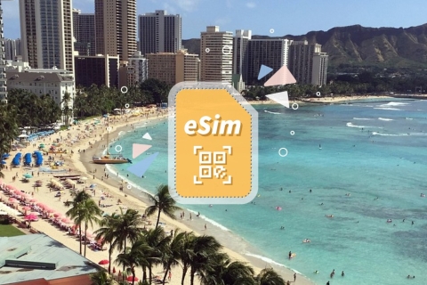Hawaje: Roaming eSIM w USA (opcjonalnie w Kanadzie)20 GB/30 dni dla USA i Kanady
