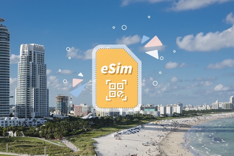 Miami: Roaming eSIM w USA (opcjonalnie w Kanadzie)30 GB/30 dni Tylko dla USA