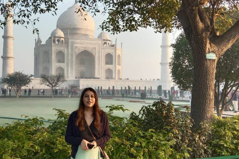 Vanuit Delhi: privétour Taj Mahal en Agra FortAlleen vervoer & gids