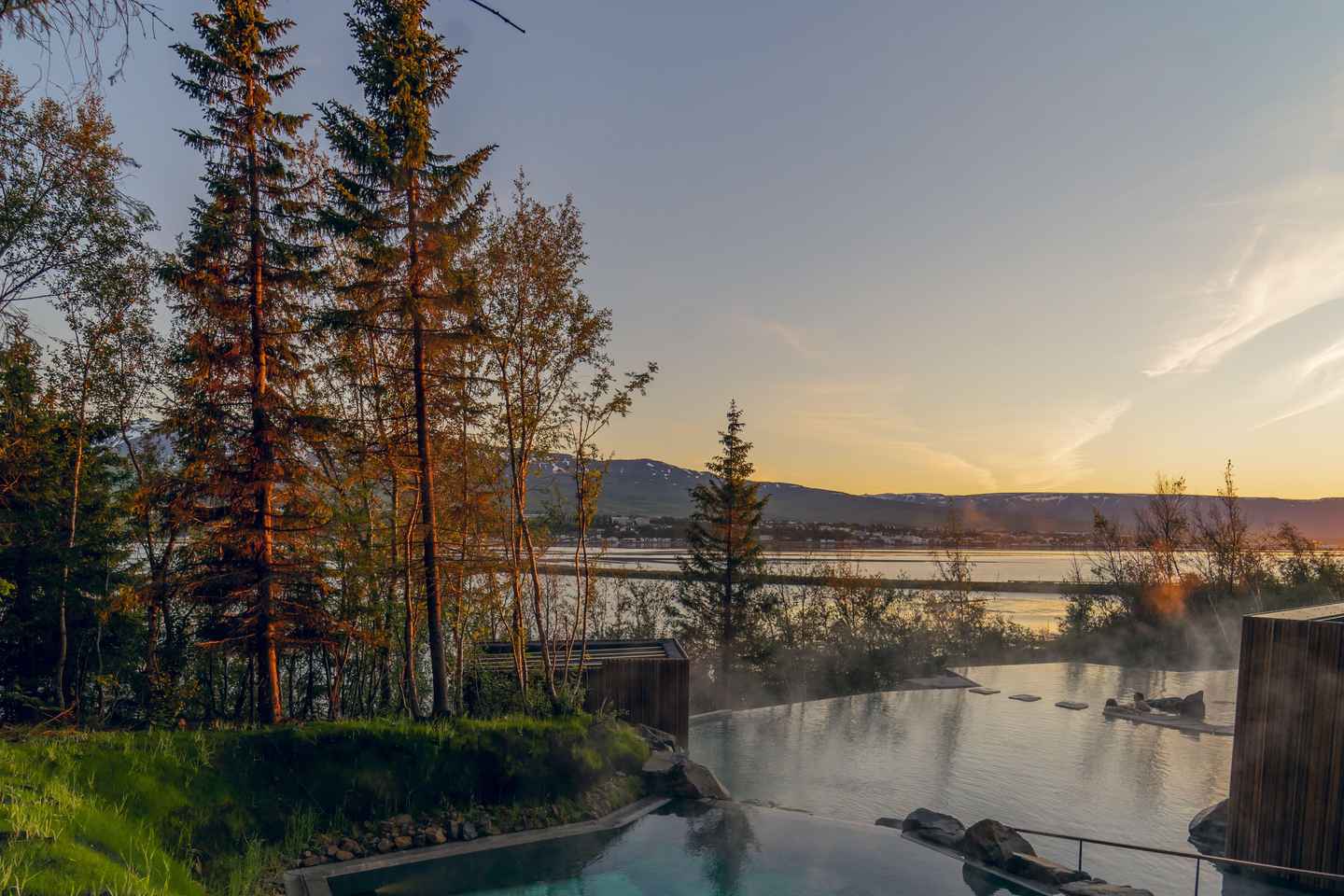 Akureyri: Admission to Forest Lagoon with Towel and Drink