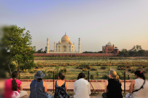 Vanuit Delhi: Taj Mahal en Agra Fort Tour per privéautoDiensten voor privégidsen