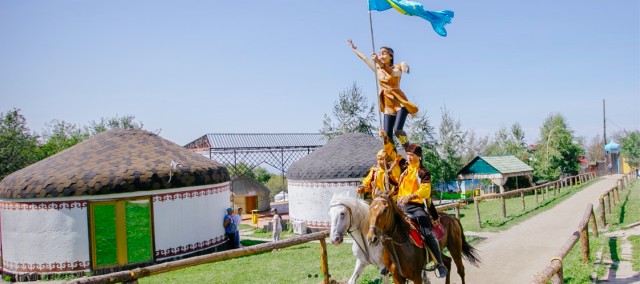 Visit Almaty Ethnographic Kazakh aul "Huns" in Shymbulak