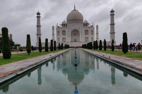Visite du Taj Mahal au lever du soleil et d'Agra en voiture depuis Delhi