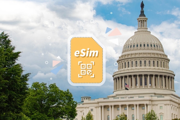 Washington: Roaming USA eSIM (Opcional con Canadá)1GB/3 días Para EE.UU. + Canadá