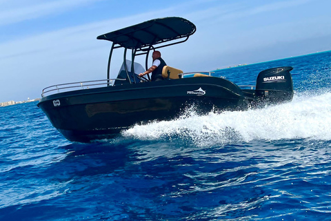 Hurghada: Privat motorbåtsäventyr med snacks och upphämtning4-Hour Speedboat Rental