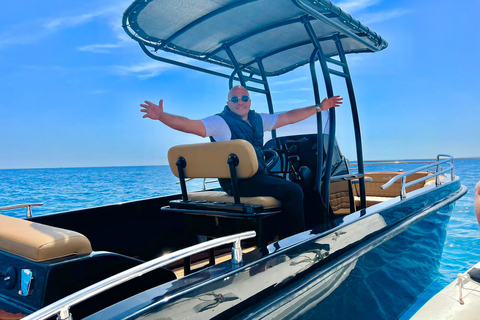 Hurghada: Privat motorbåtsäventyr med snacks och upphämtning4-Hour Speedboat Rental