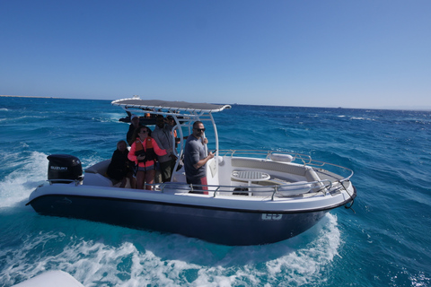 Hurghada: Privat motorbåtsäventyr med snacks och upphämtning4-Hour Speedboat Rental