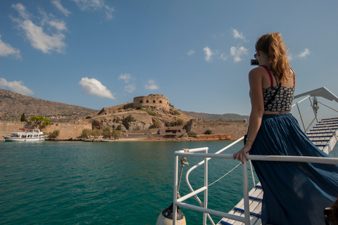 Heraklion Spinalonga Agios Nicol. Elounda todo en barco + barbacoaTour en francés