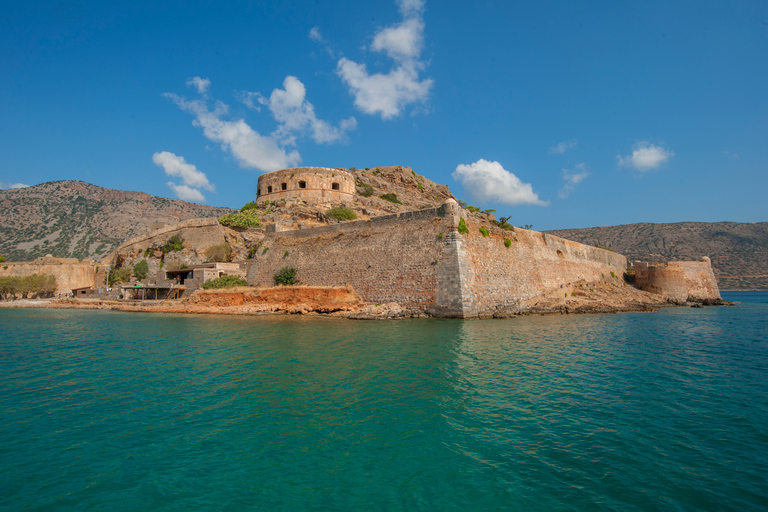 Heraklion Spinalonga Agios Nicol. Elounda todo en barco + barbacoaTour en francés