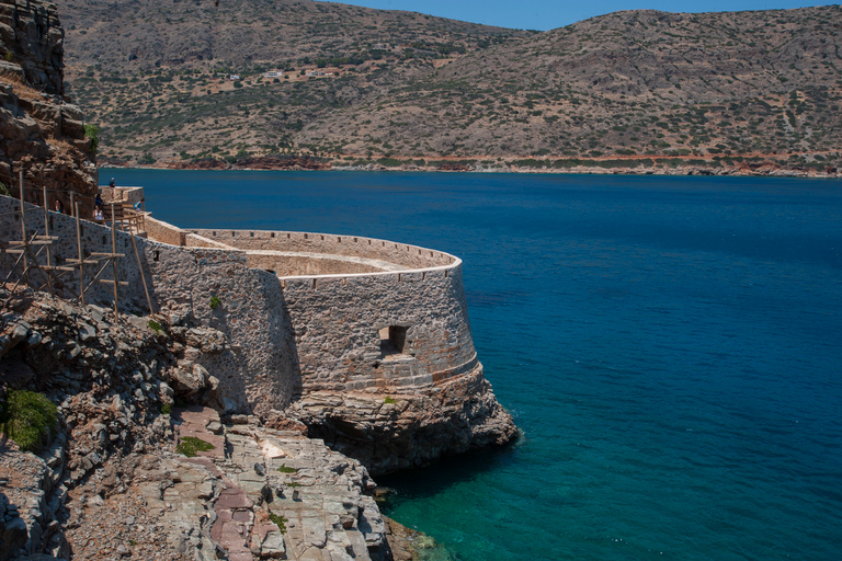 Heraklion Spinalonga Agios Nicol. Elounda todo en barco + barbacoaTour en francés