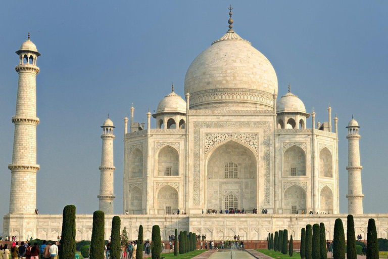 Taj Mahal-trip op dezelfde dag met toegangskaarten of gidsTaj Mahal, gids met vervoer per auto vanaf Pickup Agra