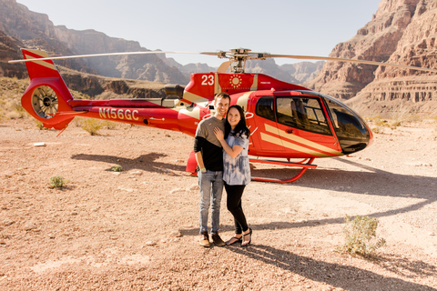 Excursão de pouso de helicóptero no Grand Canyon com Las Vegas StripPartida ao Pôr do Sol