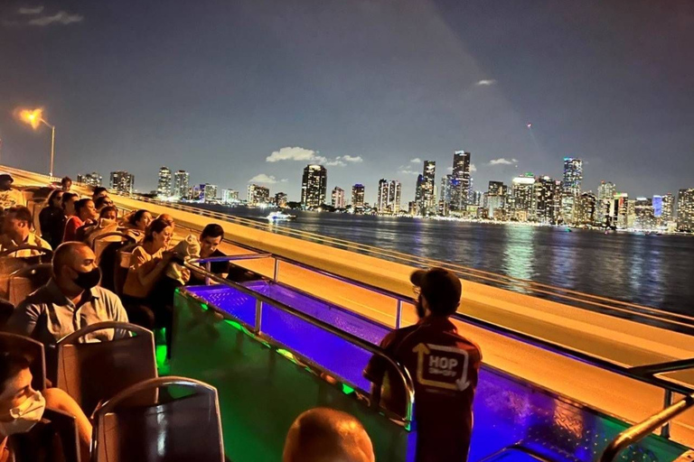 Miami: Sightseeing Open-Top Night Bus Tour with Live Guide