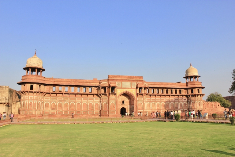 Z Delhi: Prywatna wycieczka Sunrise Taj Mahal i Agra FortSamochód + przewodnik + bilety do zabytków