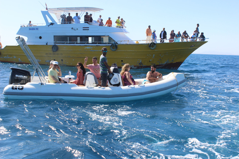 Hurghada: Privates Schnellboot zur Insel Orange Bay mit MittagessenHurghada: Privates Schnellboot zu den Inseln der Orangenbucht