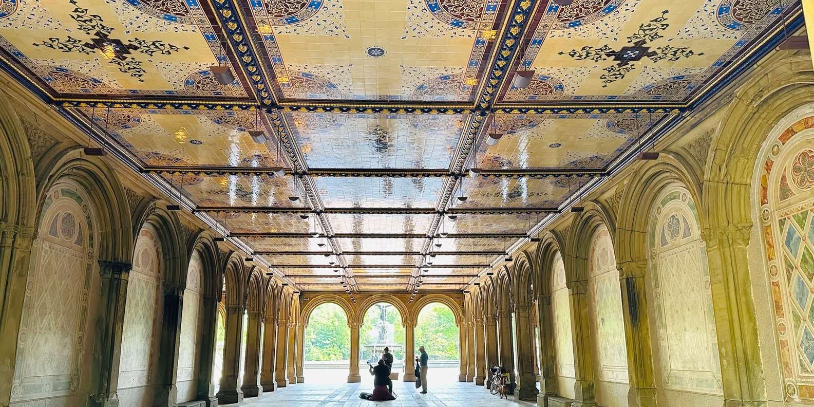 Early Morning in Central Park Bethesda Arches in Central 