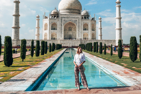 Tour dell&#039;alba del Taj Mahal da Delhi All InclusiveAuto privata + Guida + Biglietti d&#039;ingresso + Colazione e pranzo