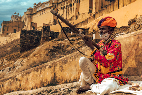 De Jaipur: Passeio turístico local em Jaipur de carroSomente serviços de transporte AC privado e guia turístico ao vivo