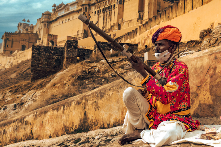 De Jaipur: Passeio turístico local em Jaipur de carroSomente serviços de transporte AC privado e guia turístico ao vivo