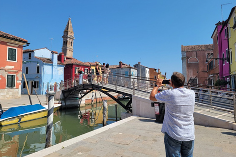 Från Venedig: Halvdagstur med båt till öarna Murano och Burano