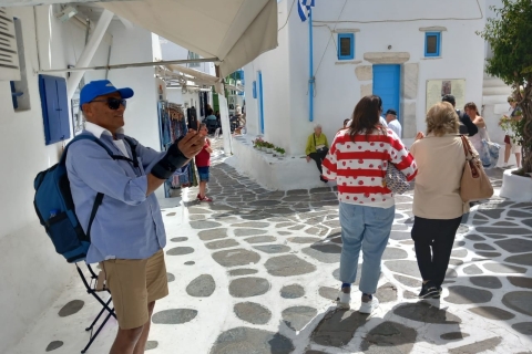 Van Athene: Mykonos-dagtrip per veerbootMykonos-dagtrip met pick-up met ontmoetingspunten