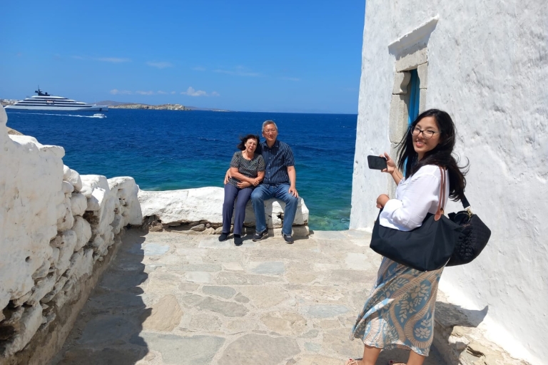 Ab Athen: Tagestour nach Mykonos mit der FähreTagestour nach Mykonos mit Abholung an Treffpunkten