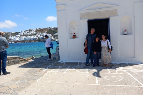 Ab Athen: Tagestour nach Mykonos mit der FähreTagestour nach Mykonos mit Abholung an Treffpunkten